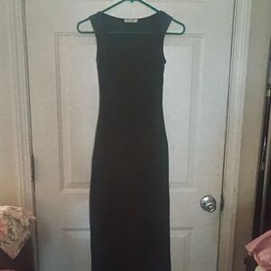 linen tank maxi dress Women's Organic Canopy Linen Blend Tank Dress in Black | Size Large